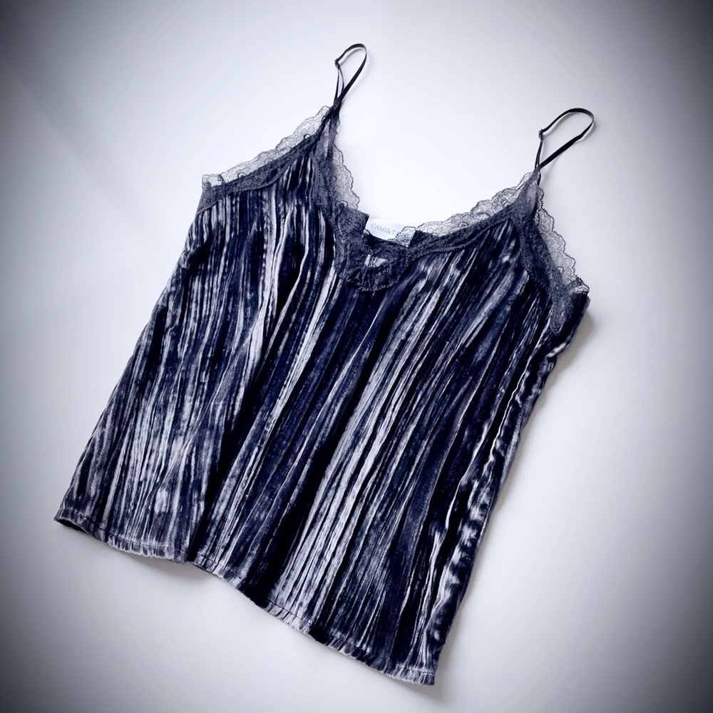 Crushed Velvet Lace Cami